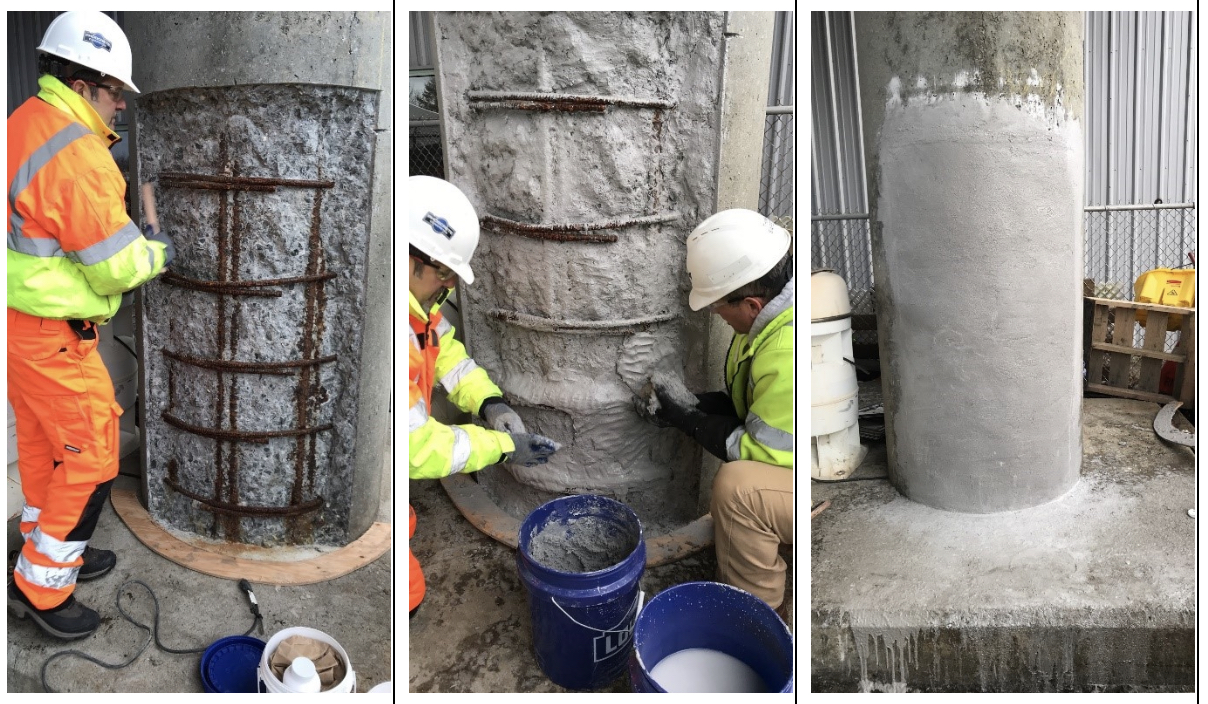 Phoscrete VO Pier Column Fast Repair in Cold Weather